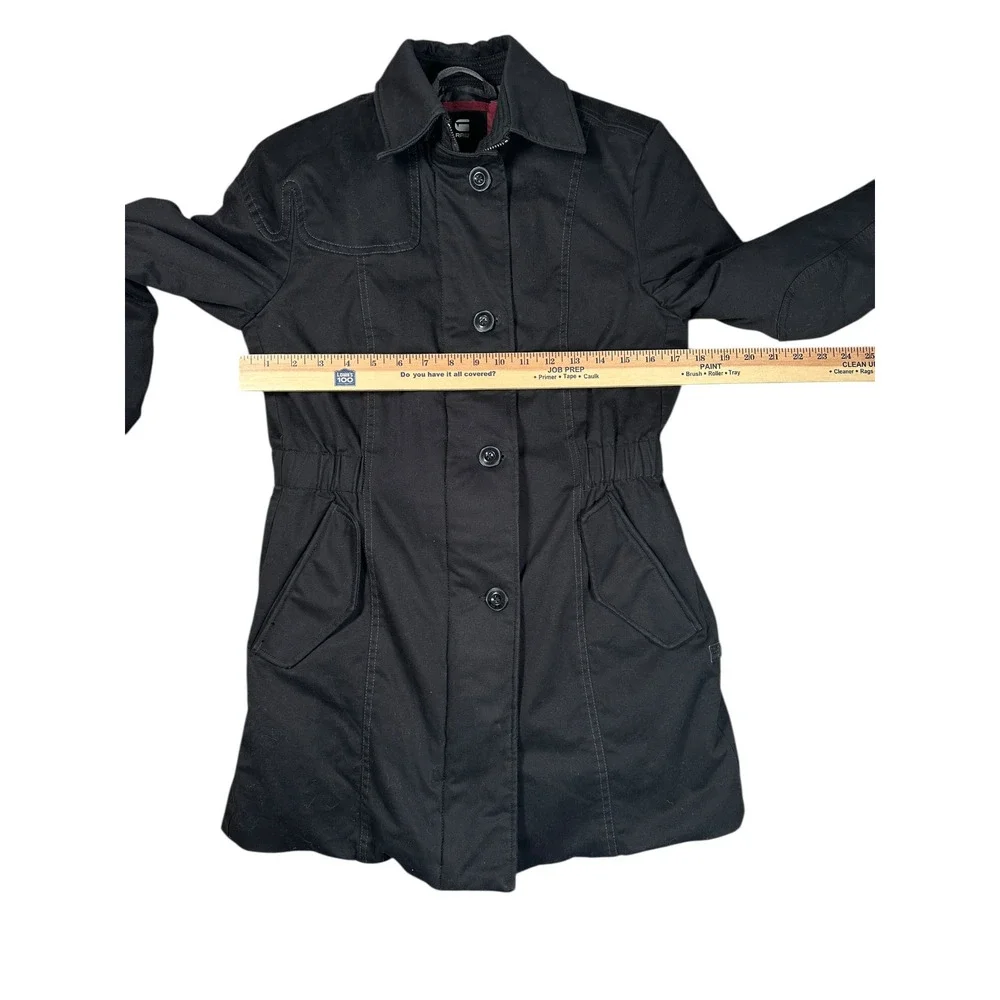 G-Star Raw Minor Hunting Slim Trench Coat S Black Water Repellent Utility Tech